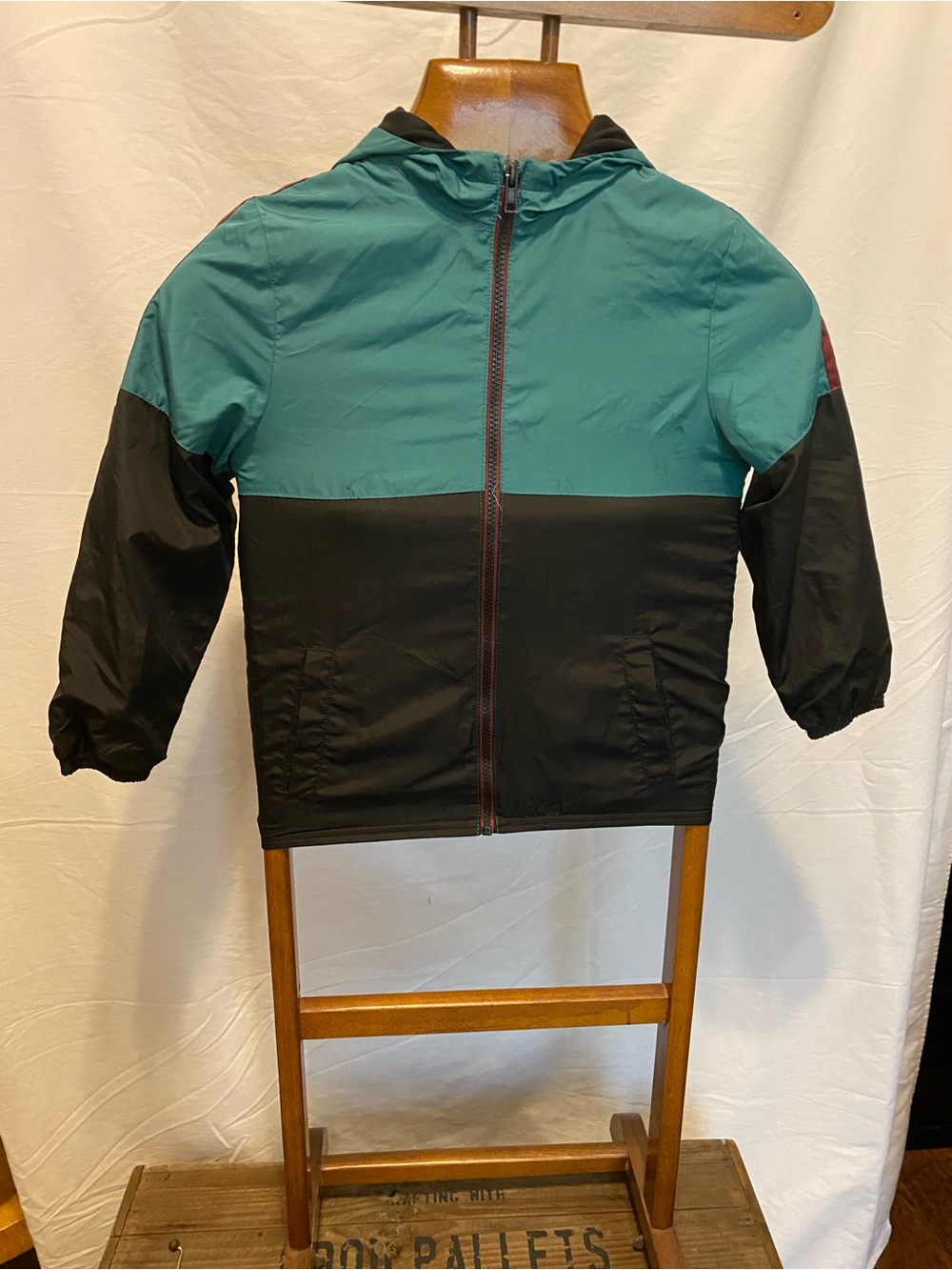 Garanimals Teal and Black Hooded Windbreaker